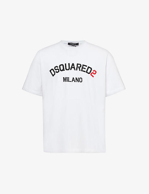 DSQUARED2: Milano logo-print relaxed-fit cotton-jersey T-shirt
