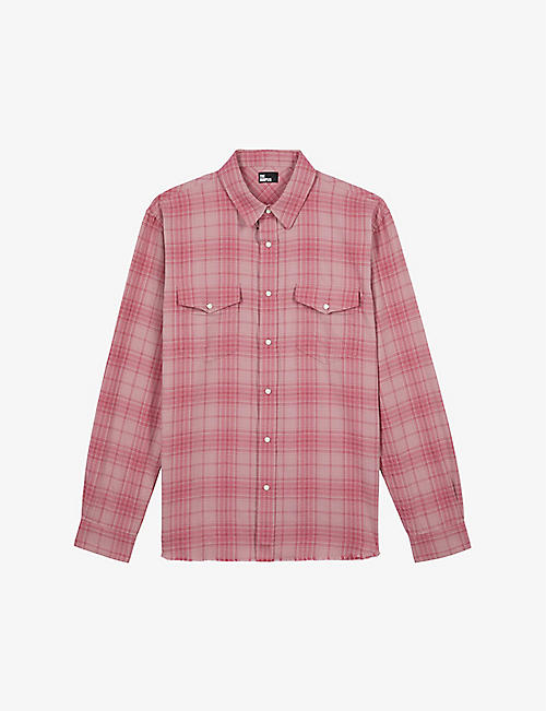 THE KOOPLES: Check-print relaxed-fit stretch-cotton shirt