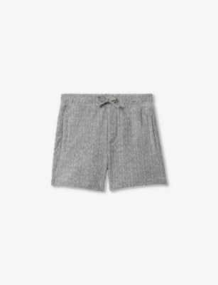 REISS: Fletcher elasticated-waist towelling cotton-blend shorts 3-13 years