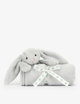 JELLYCAT: Bashful Bunny faux-fur blanket 70cm