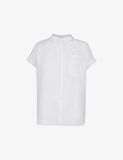 WHISTLES: Nicola patch-pocket woven blouse