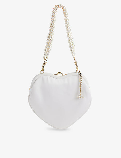 VIVIENNE WESTWOOD: Belle Heart Frame silk-blend satin top-handle bag