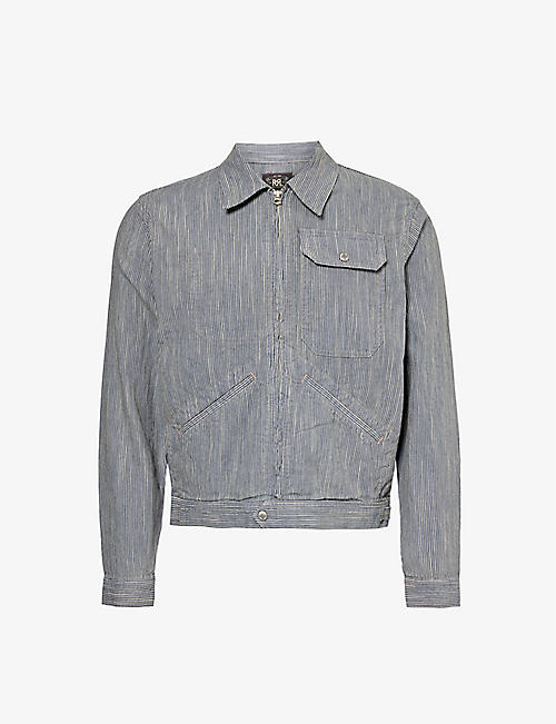 RRL: Graham striped linen and cotton-blend jacket