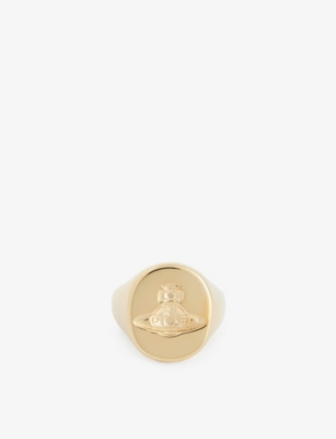 VIVIENNE WESTWOOD: Seal gold-plated sterling-silver ring