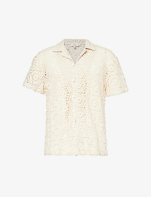 CHE: Achilles geometric-knit cotton-blend shirt