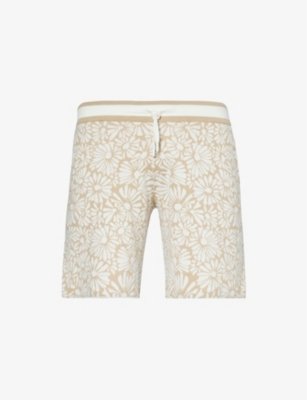 CHE: Daisy floral-jacquard cotton knitted shorts