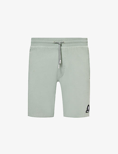 SANDBANKS: Brand-patch elasticated-waistband organic cotton-blend jersey shorts