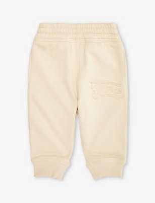 BURBERRY: Jackson logo-embroidered cotton-blend jersey jogging bottoms 6 months-2 years