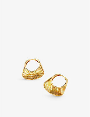 MISSOMA: Hera Ridge 18ct recycled yellow gold-plated recycled sterling-silver hoop earrings