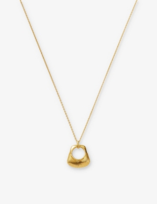MISSOMA: Hera Ridge 18ct recycled yellow gold-plated brass pendant necklace