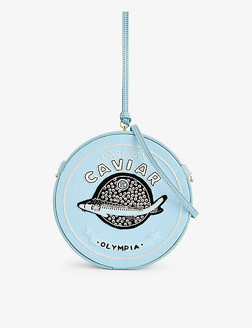 OLYMPIA LE-TAN: Caviar leather-blend clutch bag