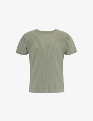 HOMME PLISSE ISSEY MIYAKE: Pleated knitted T-shirt