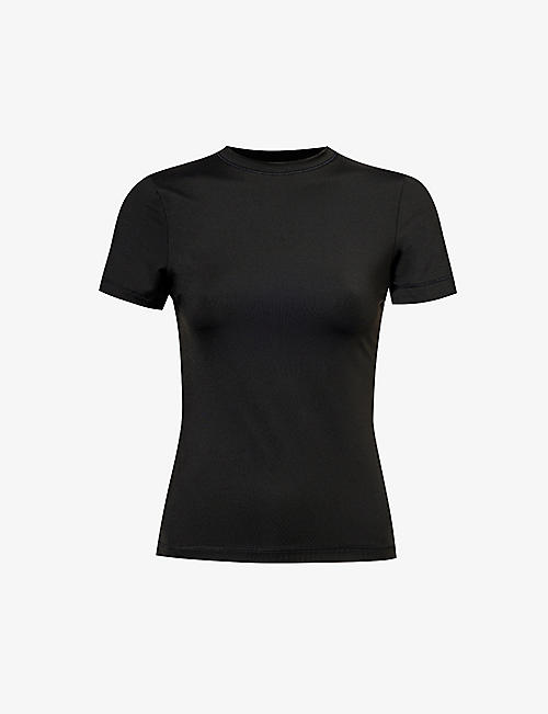 LOUNGE UNDERWEAR: Varsity short-sleeve stretch-woven T-shirt
