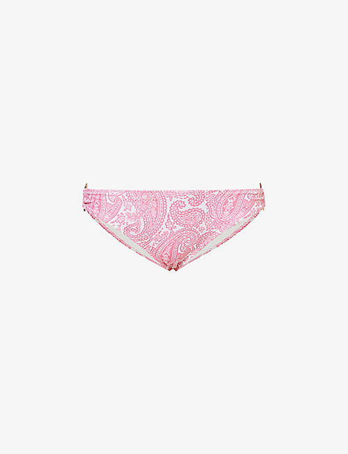 HEIDI KLEIN: Ischia paisley-print stretch-recycled polyamide bikini bottoms
