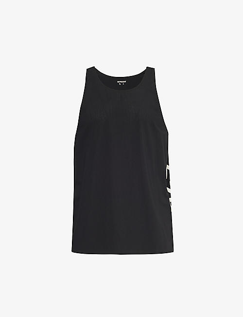 247 BY REPRESENT: Oversized scoop-neck stretch-woven top