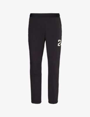 247 BY REPRESENT: Brand-print tapered-leg stretch-woven jogging bottoms
