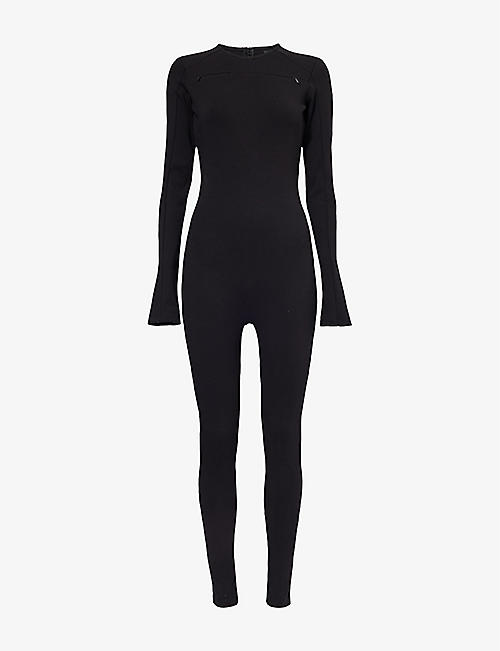 KHY: Round-neck long-sleeve stretch-cotton catsuit