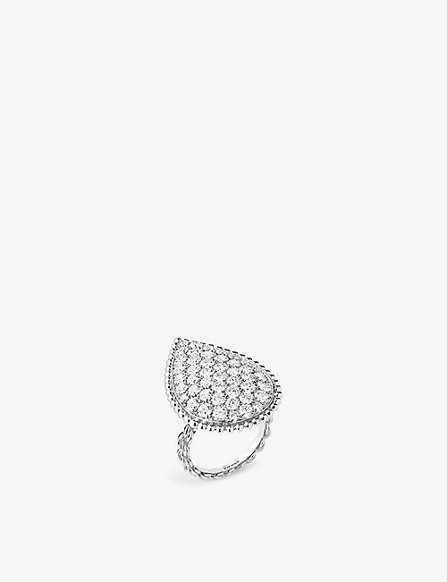BOUCHERON: Serpent Bohème 18ct white-gold and 3.58ct brilliant-cut diamond ring