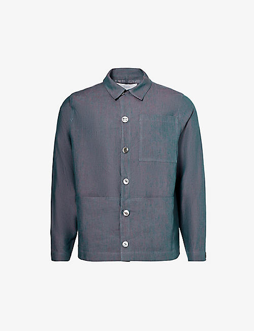 MISSING CLOTHIER: Patch-pocket relaxed-fit linen jacket