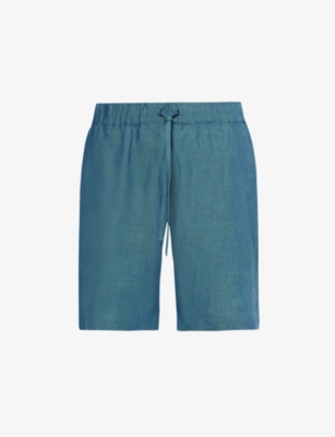 MISSING CLOTHIER: Drawstring-waistband regular-fit linen shorts