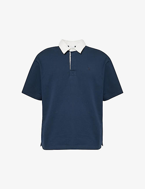 DAILY PAPER: Shield logo-embroidered cotton-jersey polo shirt
