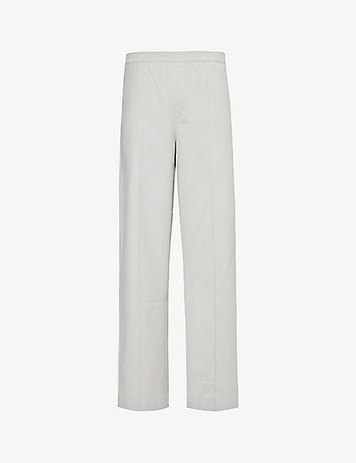 DAILY PAPER: Dembe straight-leg high-rise cotton-poplin trousers