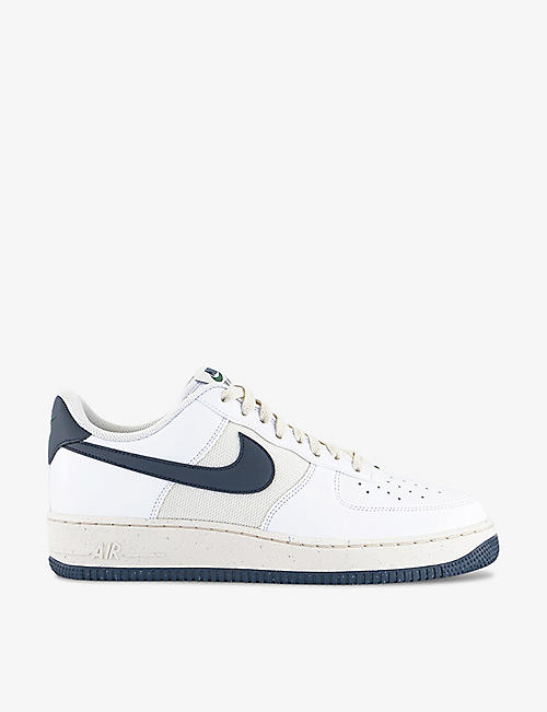 NIKE: Air Force 1 '07 logo-embellished leather and mesh low-top trainers