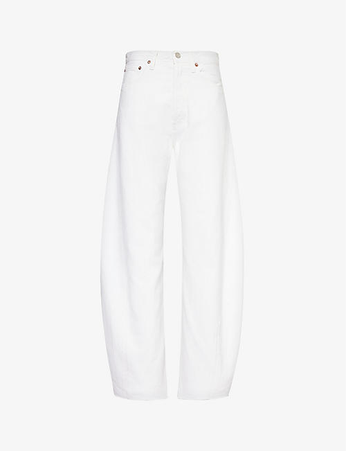 AGOLDE: Luna Pieced wide-leg high-rise recycled-cotton jeans