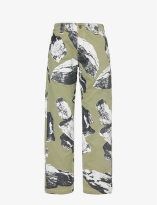 MARKET: Talus graphic-print cotton trousers