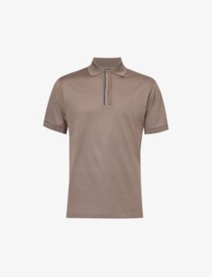 PAUL SMITH: Striped-placket regular-fit cotton polo shirt