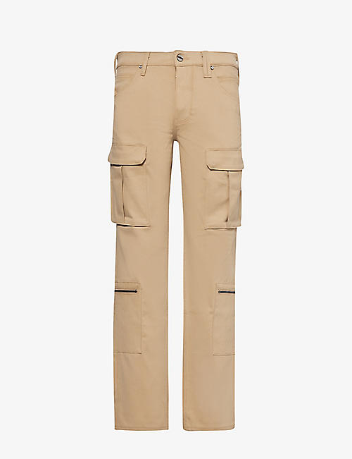 VAYDER: Brand-patch straight-leg stretch-cotton cargo trousers