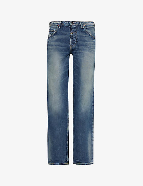 VAYDER: Straight faded straight-leg mid-rise stretch-denim jeans