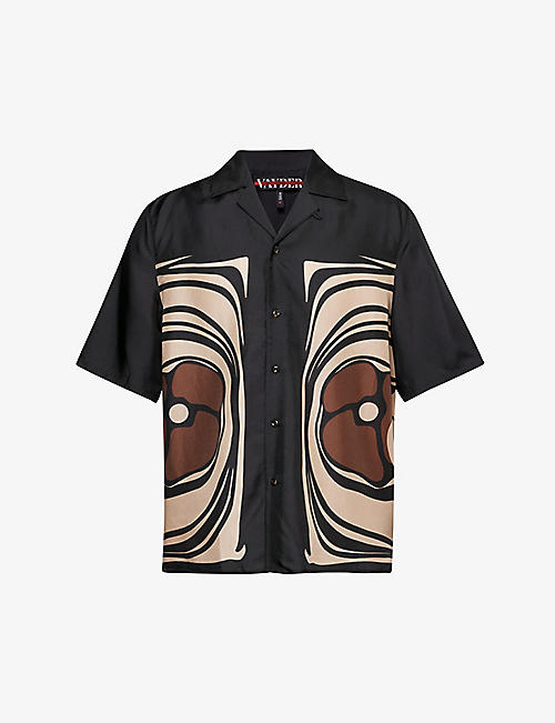 VAYDER: Montague abstract-pattern silk-blend shirt