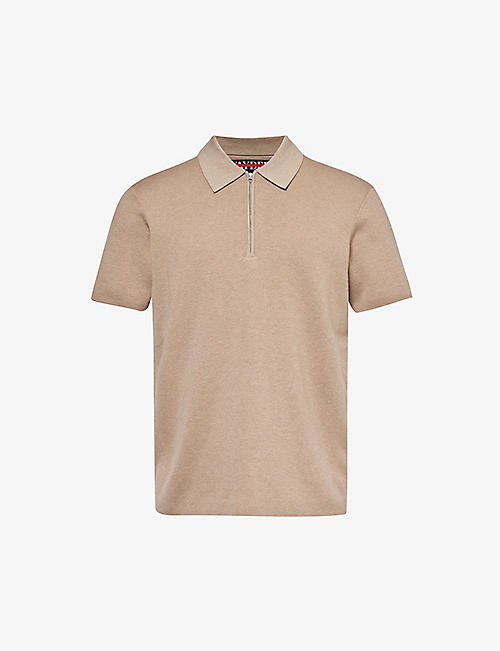 VAYDER: Arnold short-sleeved recycled-organic cotton and recycled nylon-blend knitted polo shirt