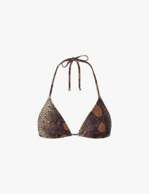 SKIMS: Signature Swim triangle stretch recycled-nylon bikini top