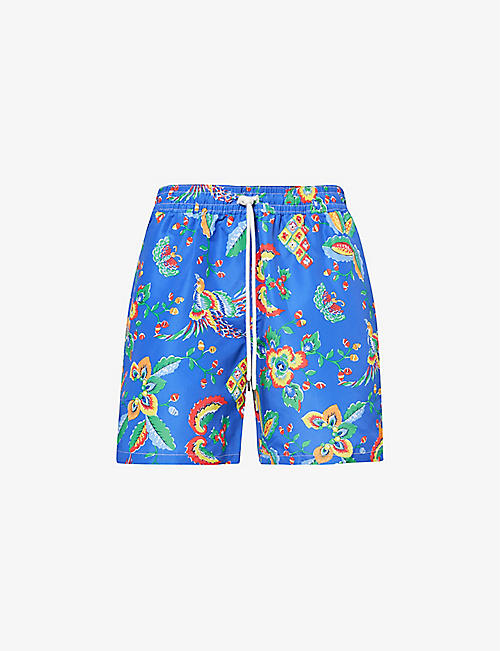POLO RALPH LAUREN: Traveller logo-embroidered recycled-polyester swim shorts