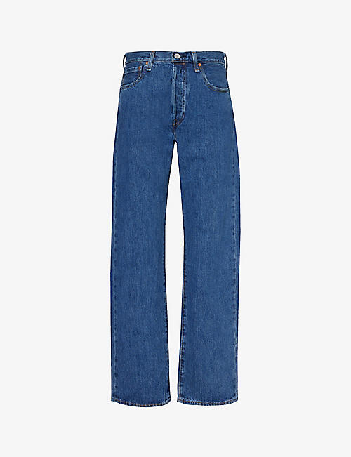 LEVIS: 501 Original slim-fit straight-leg jeans