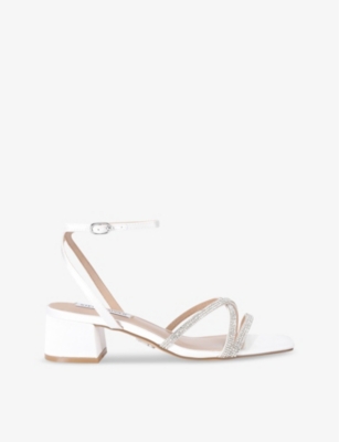 STEVE MADDEN: Gabby embellished-strap satin sandals