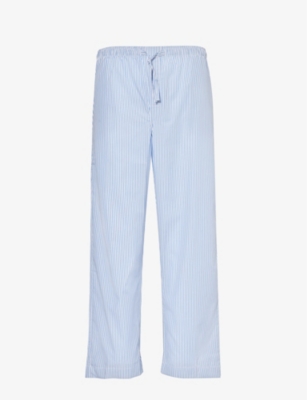 DEREK ROSE: James striped-pattern cotton pyjama trousers