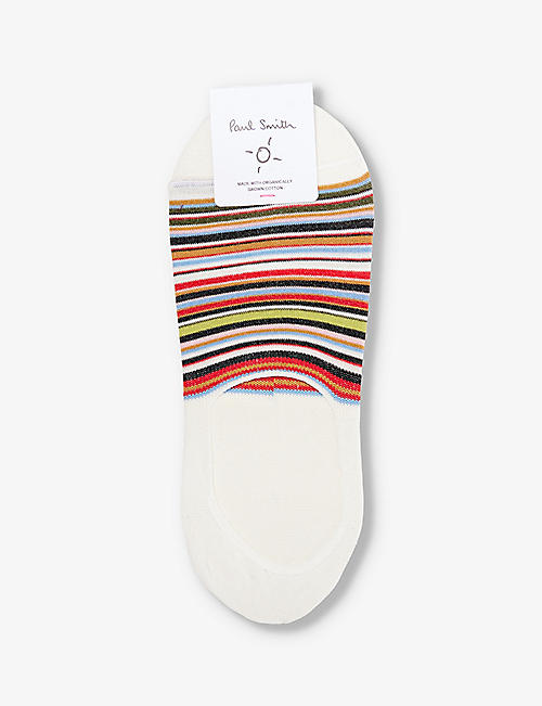 PAUL SMITH: Striped organic cotton-blend socks