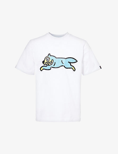 ICECREAM: Running Dog branded-print cotton-jersey T-shirt