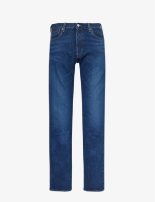 LEVIS: 501 Original straight-leg mid-rise stretch-denim jeans