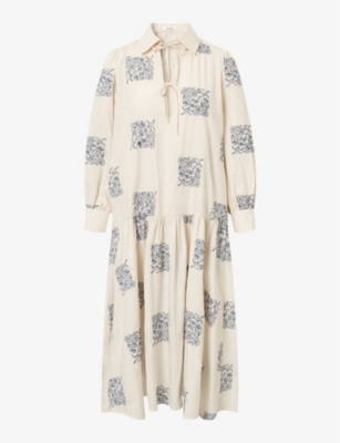 NUE NOTES: Clarence printed cotton midi dress