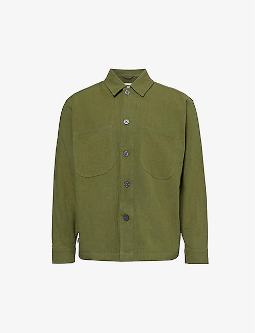 OBEY: Antonio relaxed-fit linen-blend overshirt