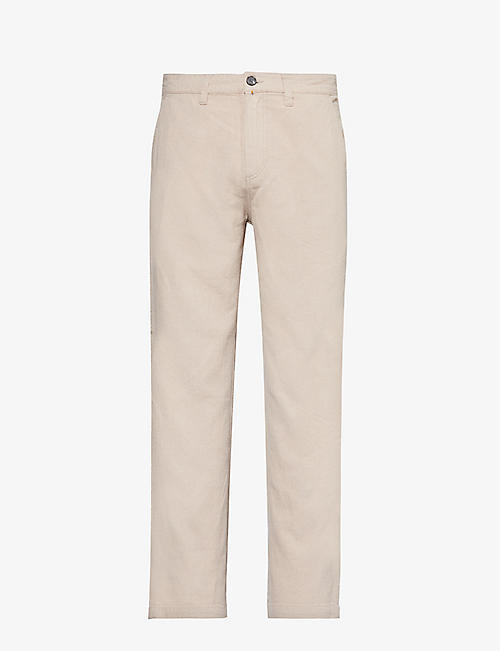 OBEY: Hardwork straight-leg linen-blend trousers