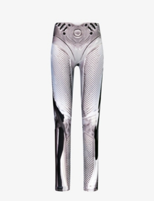 OTTOLINGER: PUMA x Ottolinger brand-print high-rise stretch-woven leggings
