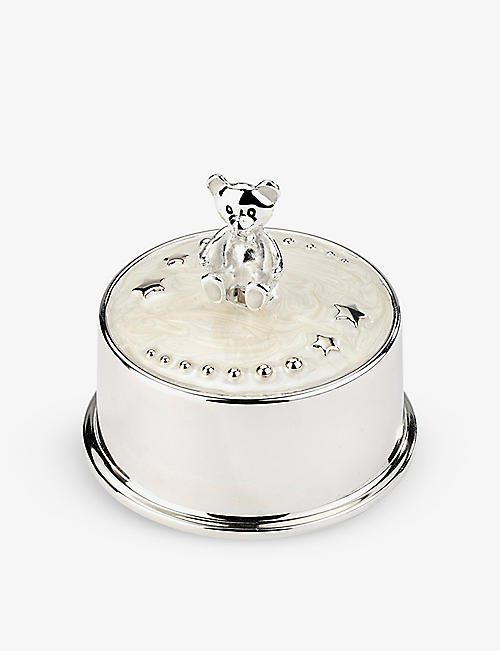 ARTHUR PRICE: Teddy Bear silver-plated music box 7.8cm