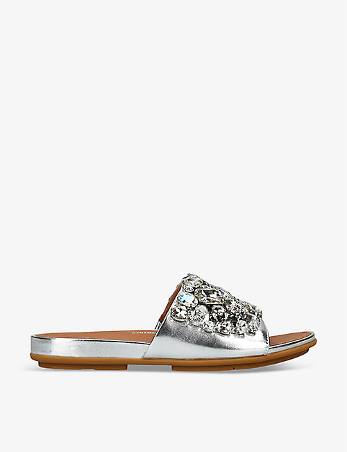 FITFLOP: Gracie jewel-embellished leather sandals