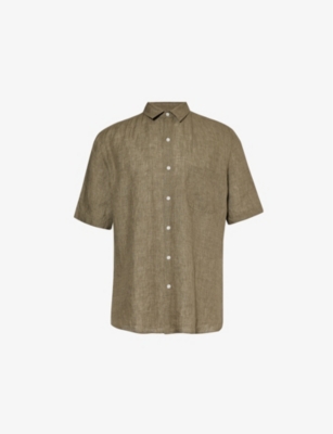 SUNSPEL: Regular-fit short-sleeve linen shirt