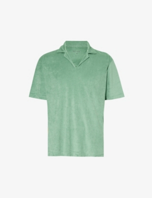 PAUL SMITH: Towel Stripe open-collar regular-fit cotton-blend shirt